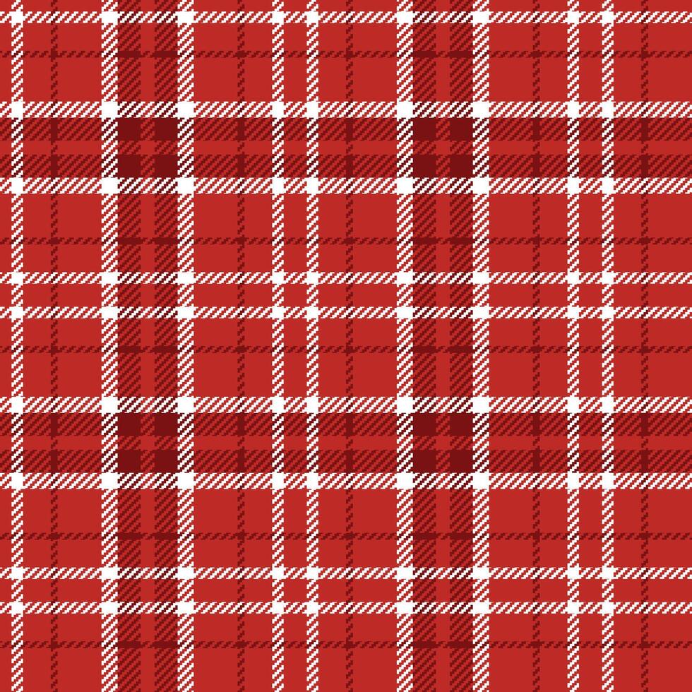 Carnival Plaid Bold Rouge and Bone vector
