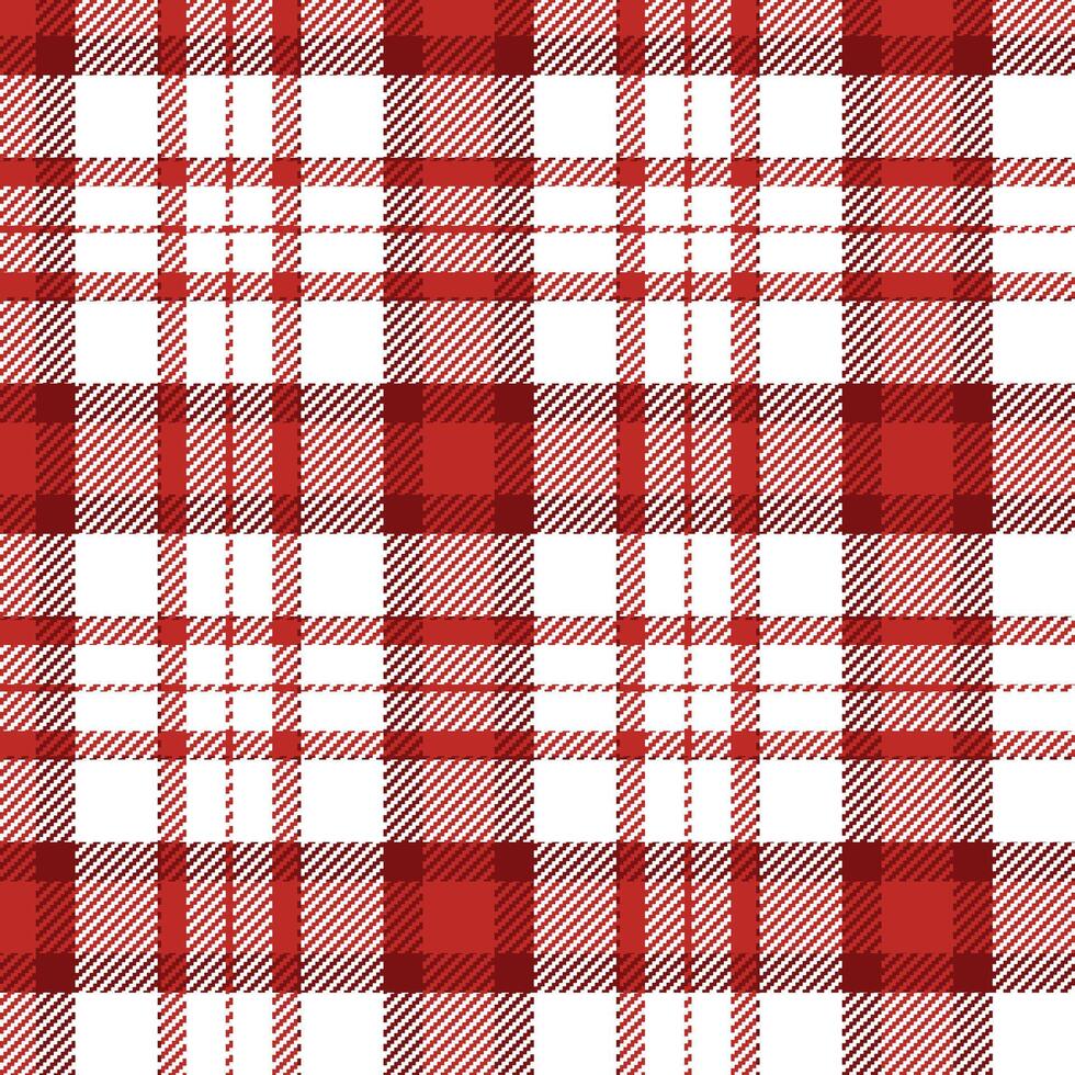 Roaring Red and Frost Checkered Tartan vector