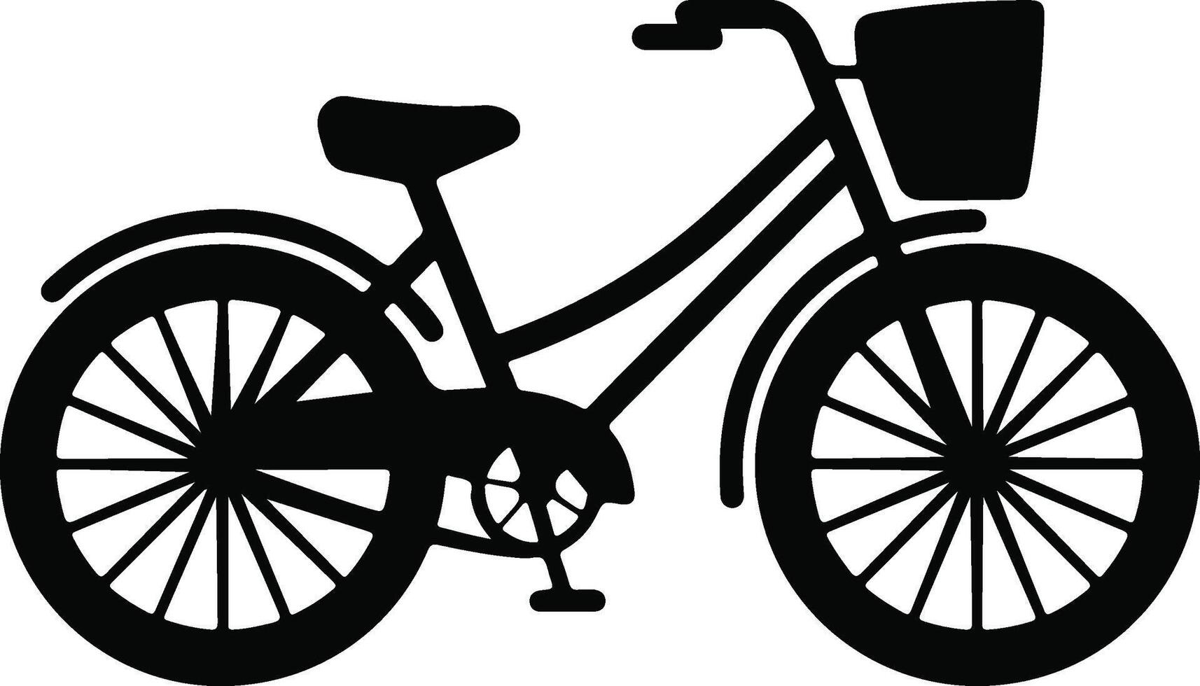 Minimalist Bicycle Illustration Art for Stylish Interiors vector