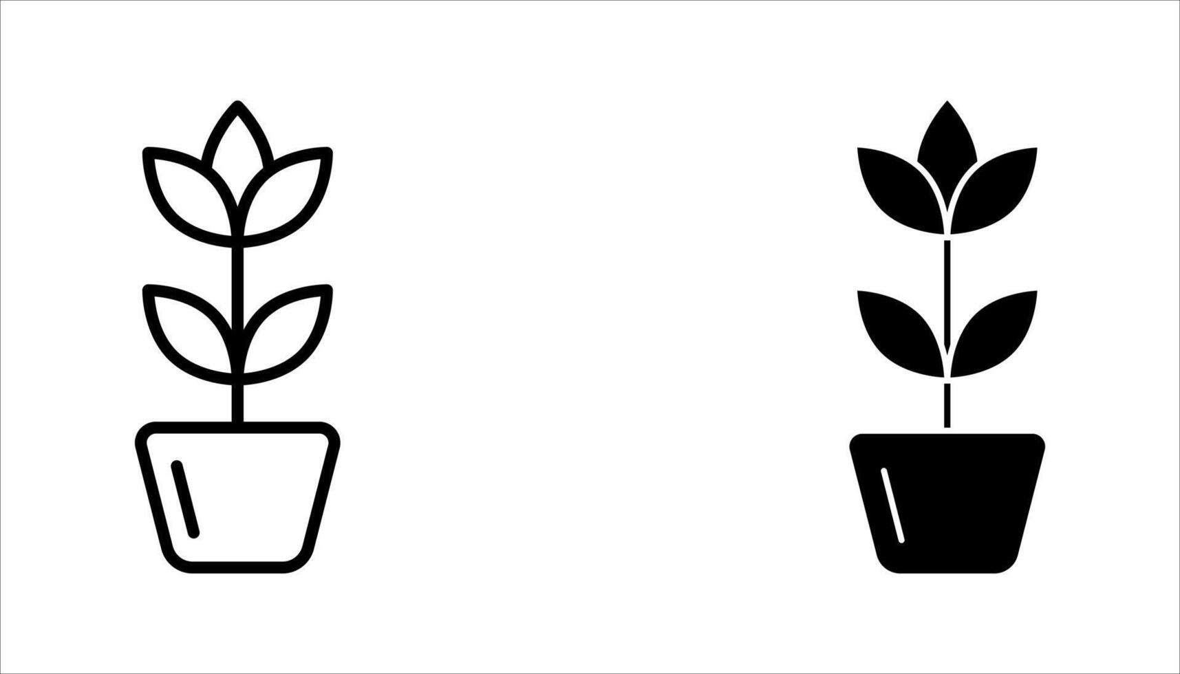 flower icon set, vector