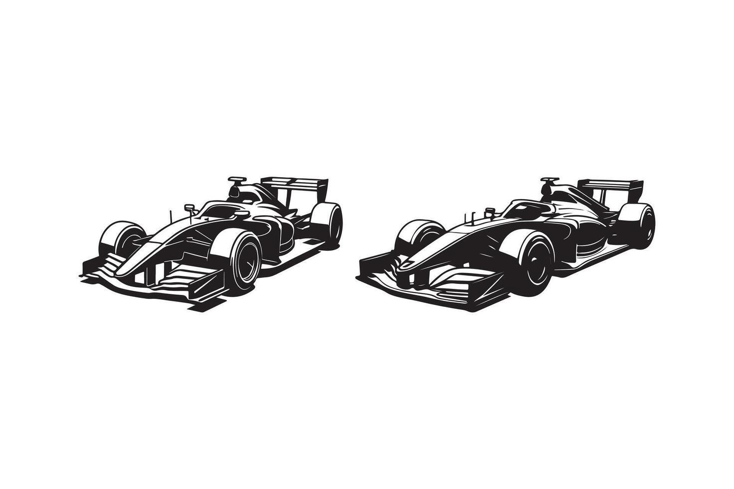 Minimalist Formula Race Car Artwork vector