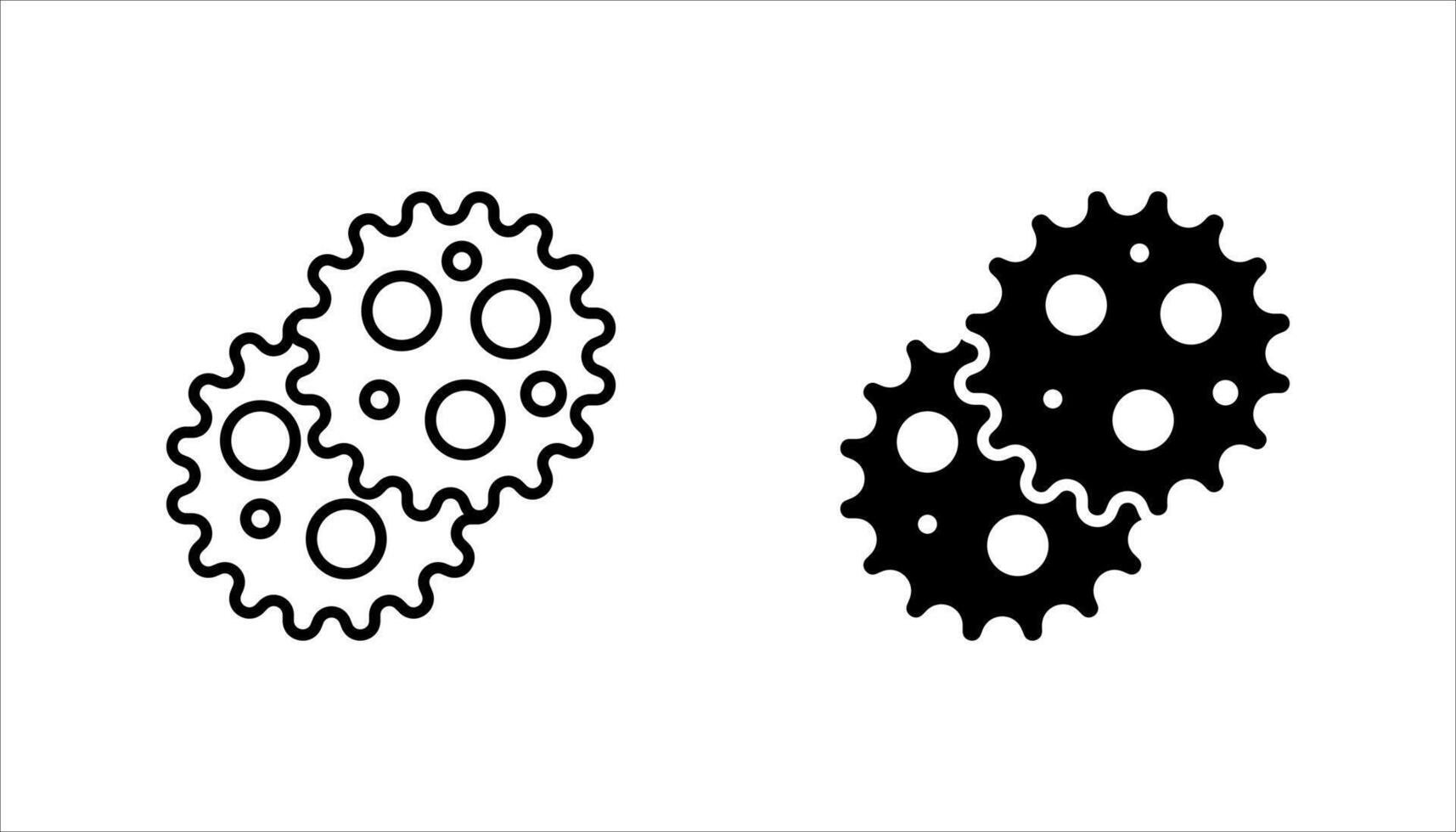 cancer set icon, vector