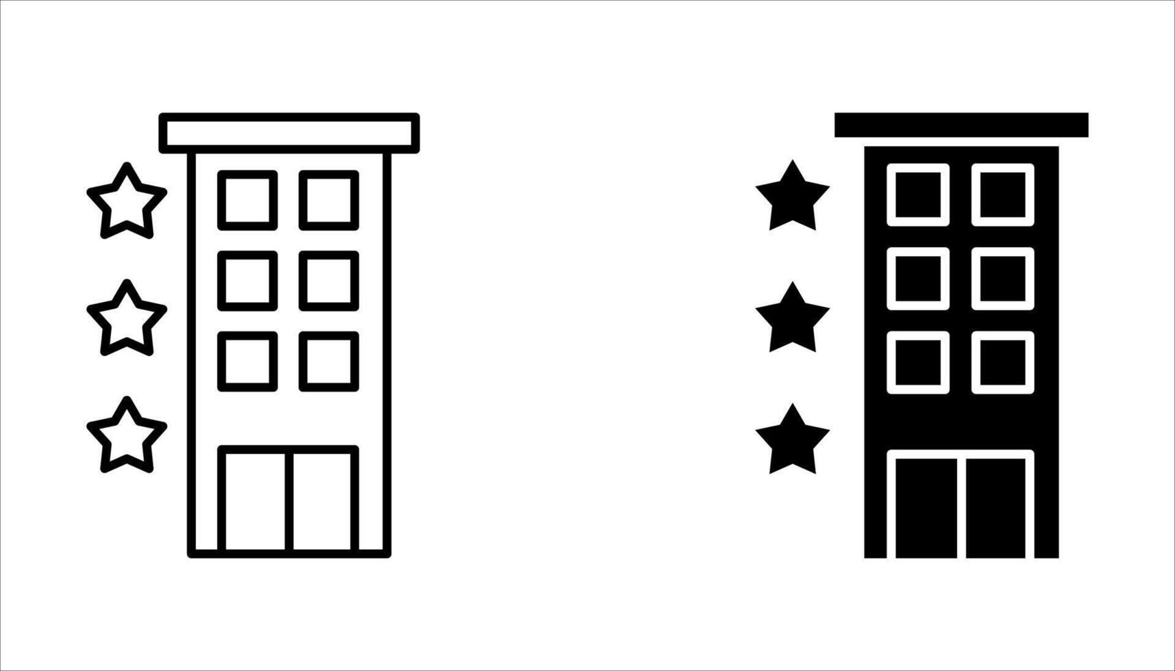 hotel building icon set. vector