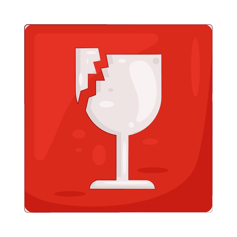 Illustration of Fragile symbol vector