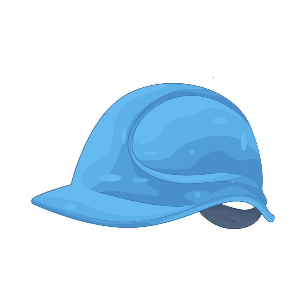 blue safety helmet vector