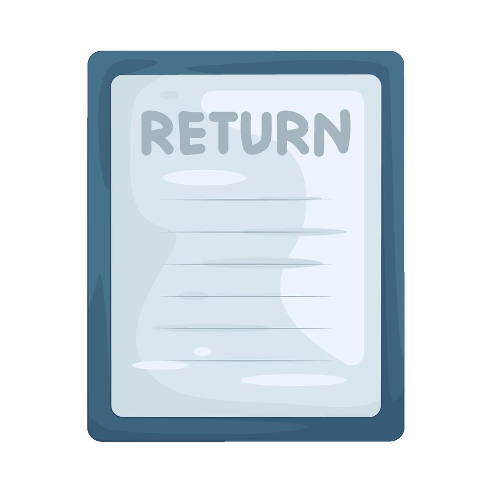 Illustration of Return document vector