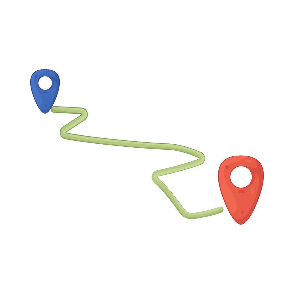 Illustration of Delivery Route vector