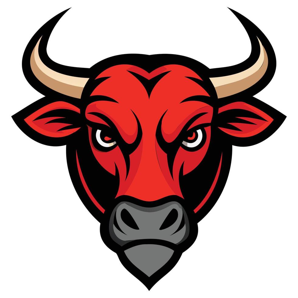 Angry Bull Head Illustration vector