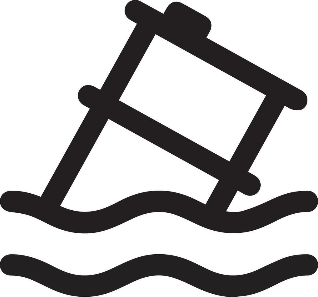 oil barrel floating on the water vector