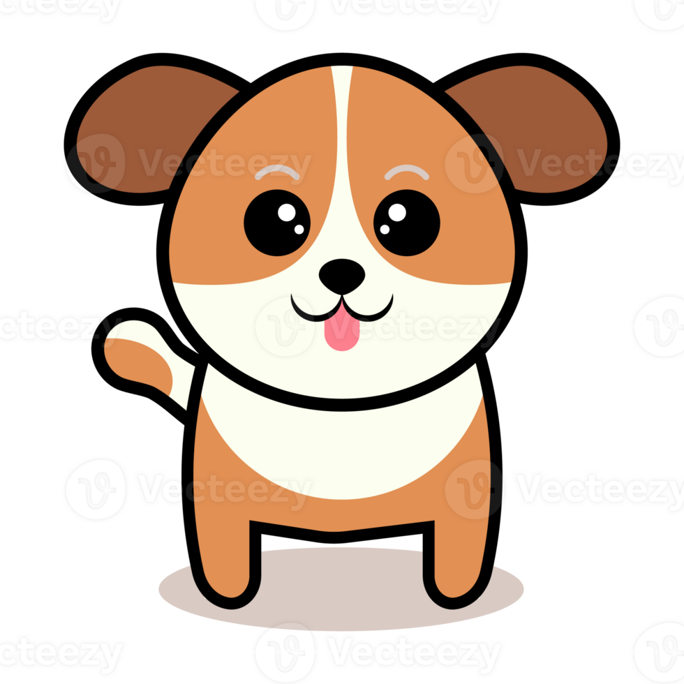 Happy Cartoon Dog Playing Cheerfully png