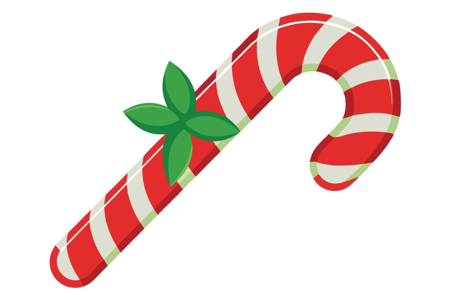 Candy cane illustration perfect for Christmas design. vector