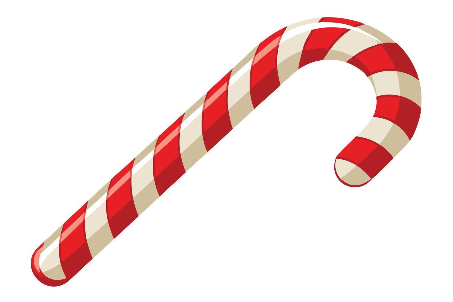 Festive candy cane illustration perfect for Christmas design. vector