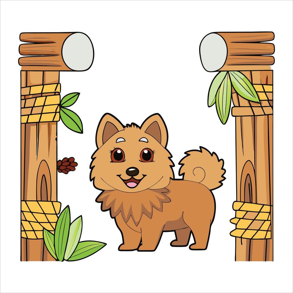 American Eskimo Dog Paws vector