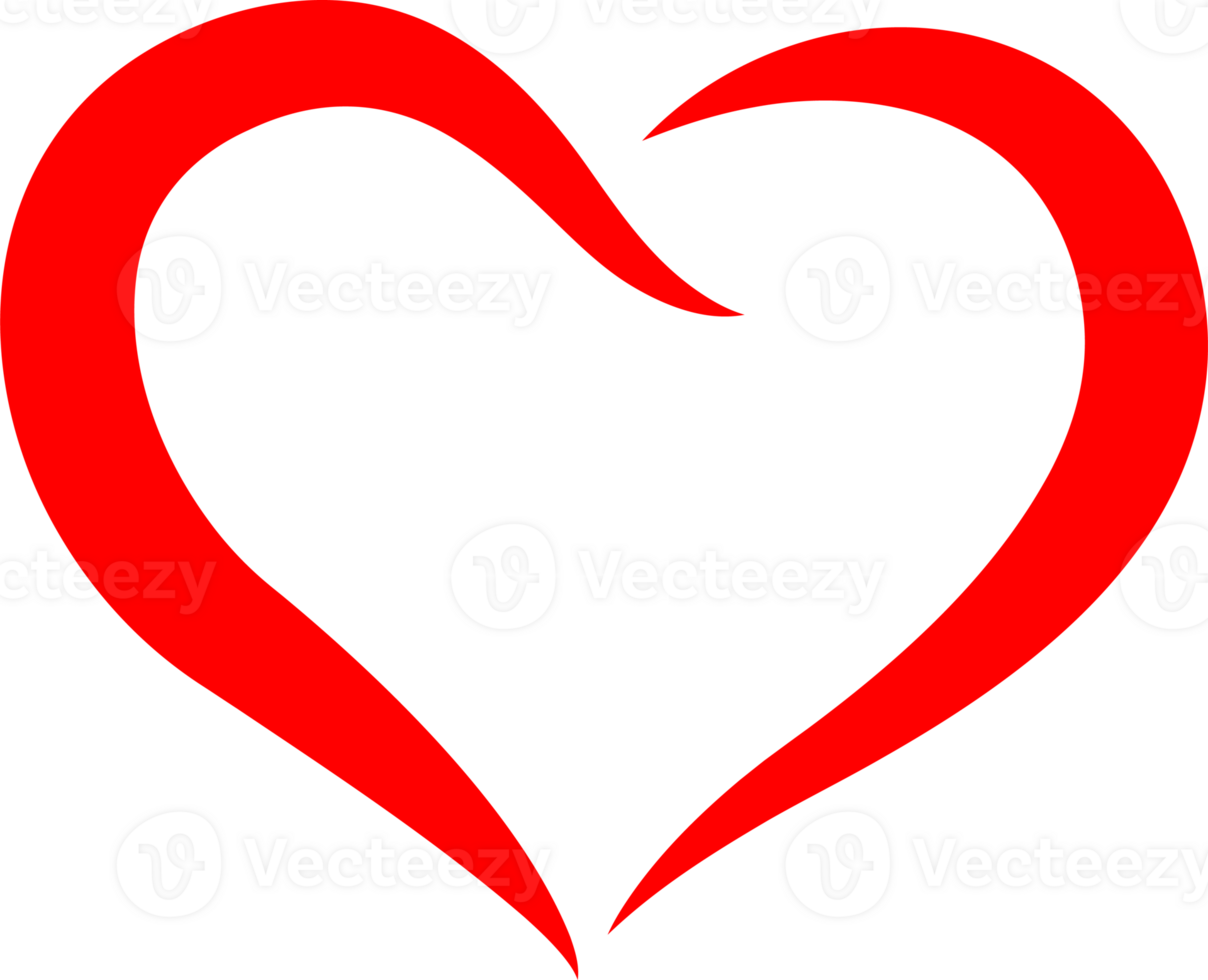 curve line red Hearts love valentine wedding shape symbol icon illustration design png