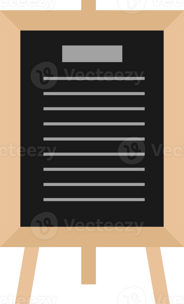 A blackboard with chalk, an icon of traditional office equipment png