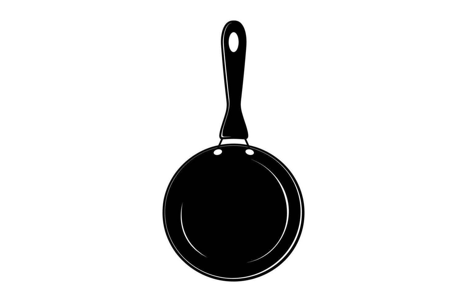 Frying Pan Silhouette isolated on a white background vector