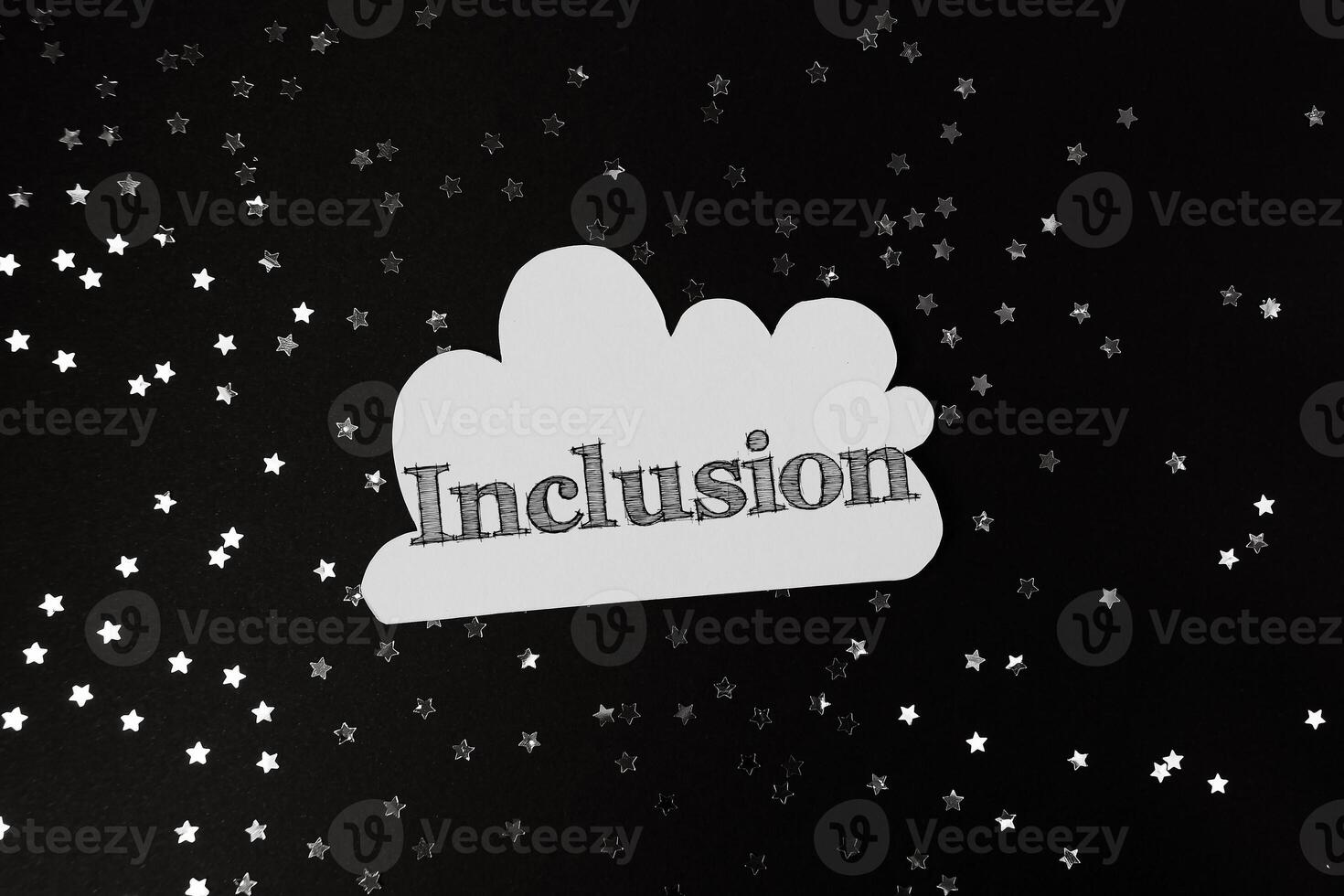 Cloud with the word inclusion written on it photo
