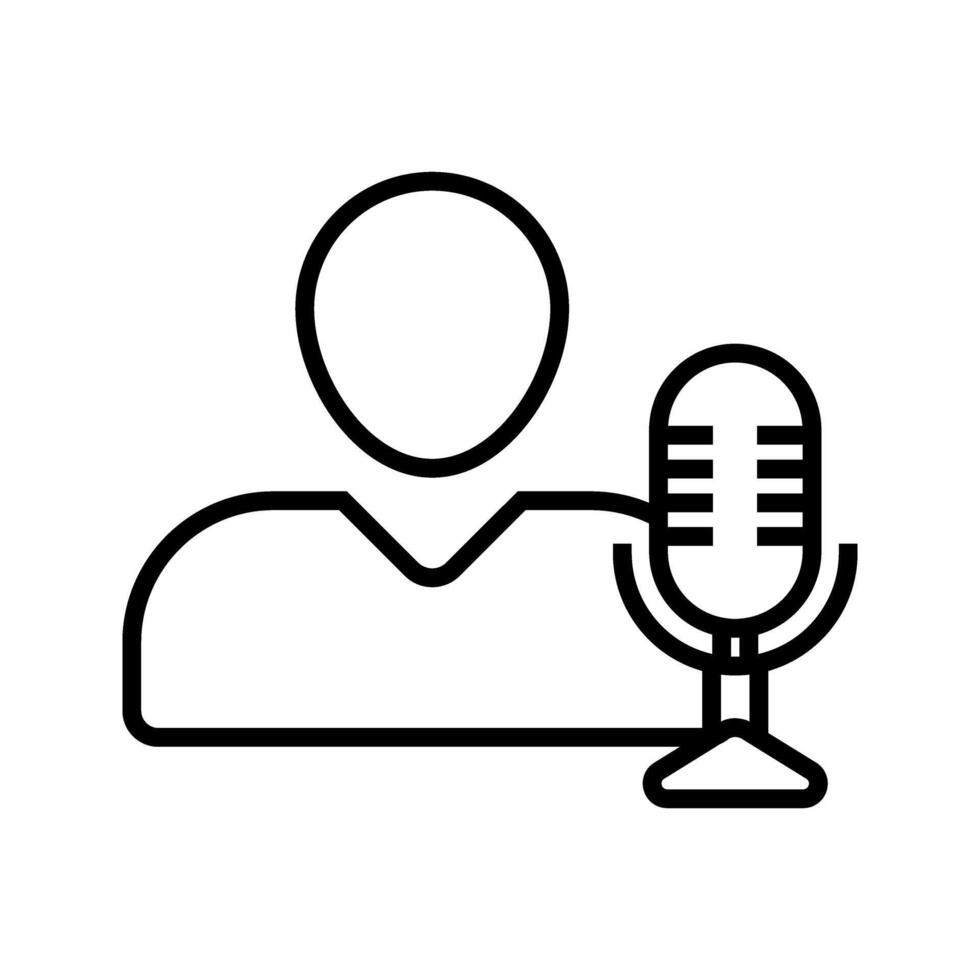 illustration of podcast broadcasting icon vector