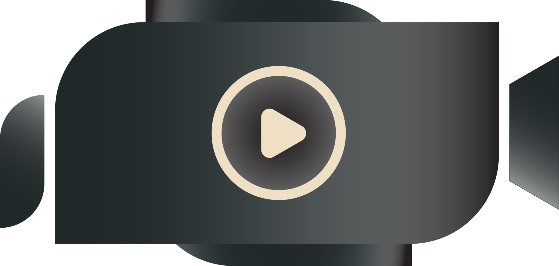 play button on camera background free png