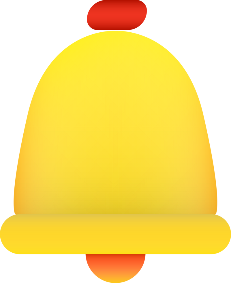 3D Notification or Bell Symbol Free png
