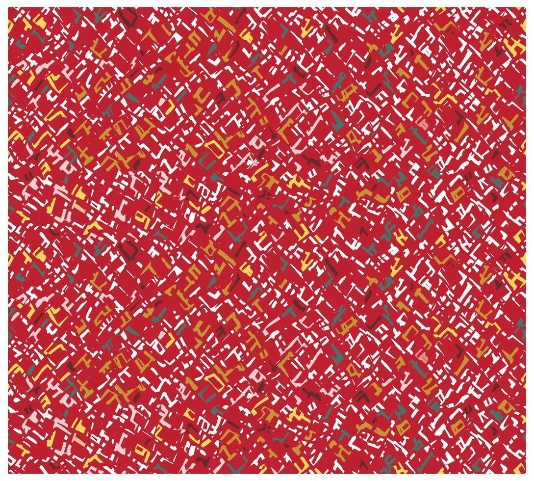 A colorful arrangement of red and yellow squares and lines, forming an eye-catching and energetic pattern. vector
