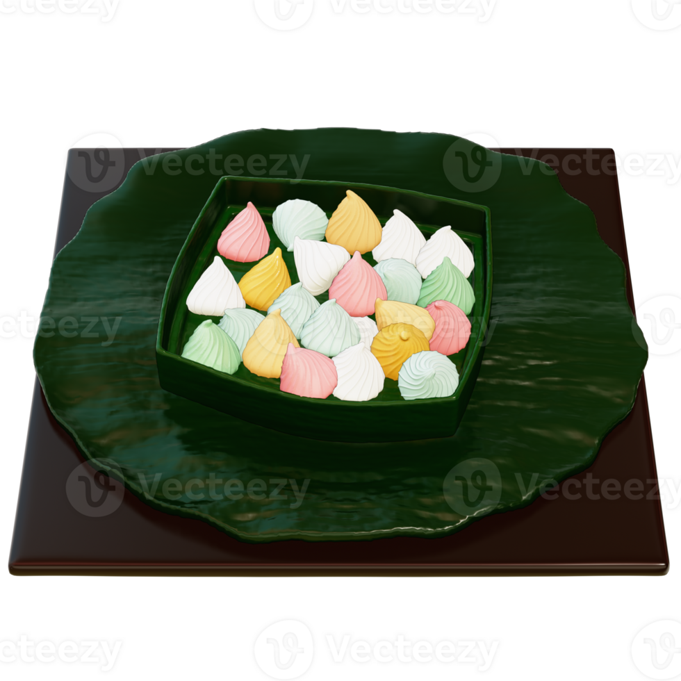 Thai Dessert , Allure On transparent background , 3D Rendering png