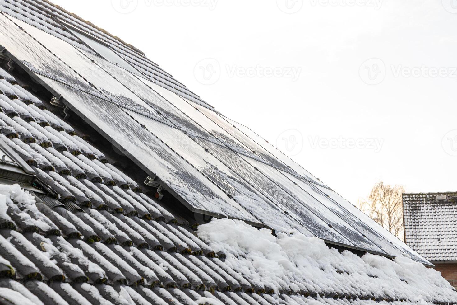 correct tilt angle of solar panels their regular maintenance ensure their smooth operation. photo illustrates that eco-friendly solutions are possible regardless of weather conditions time of year.