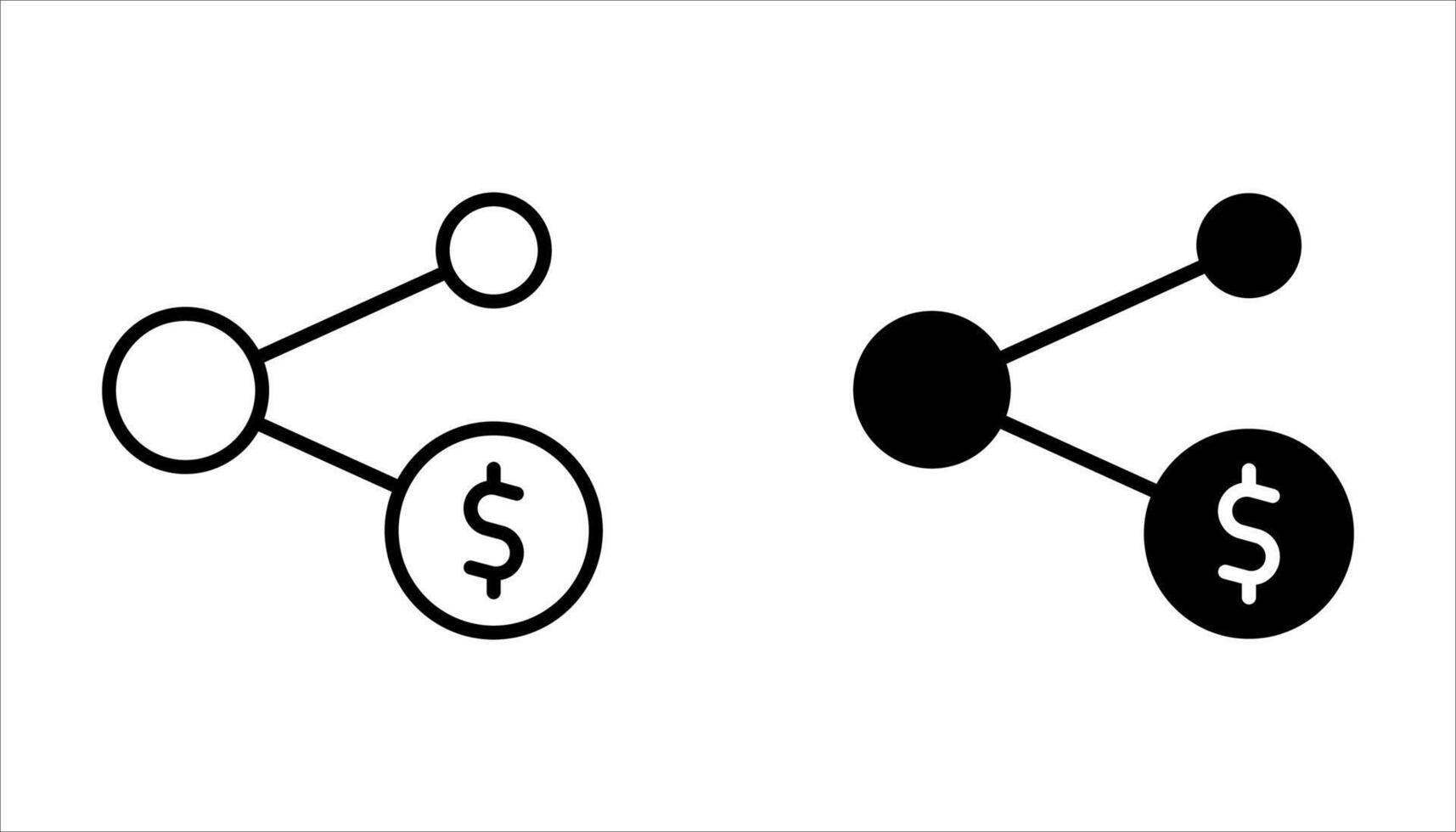 financial network icon set on white vector