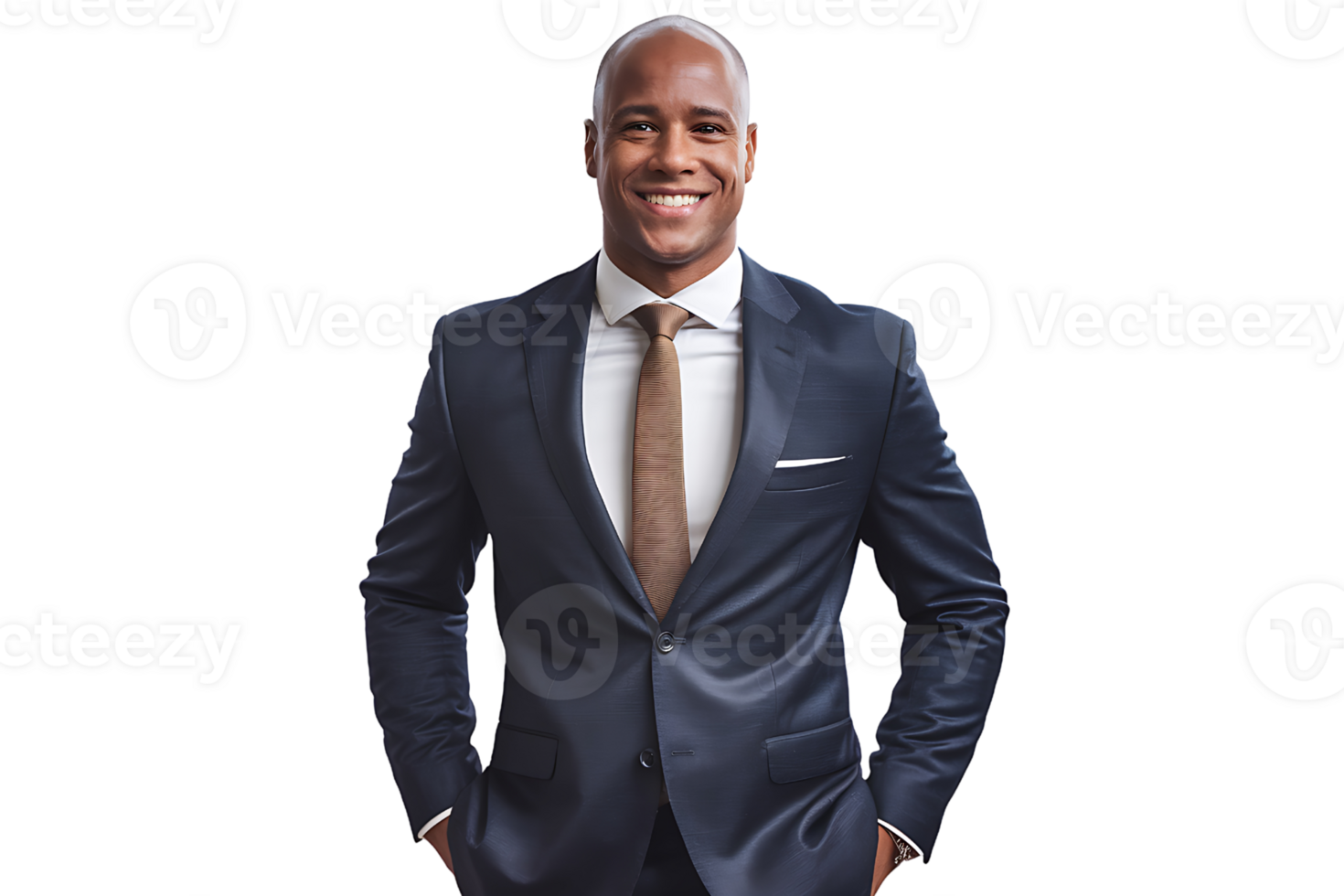 Confident Businessman Portrait isolated on transparent background png
