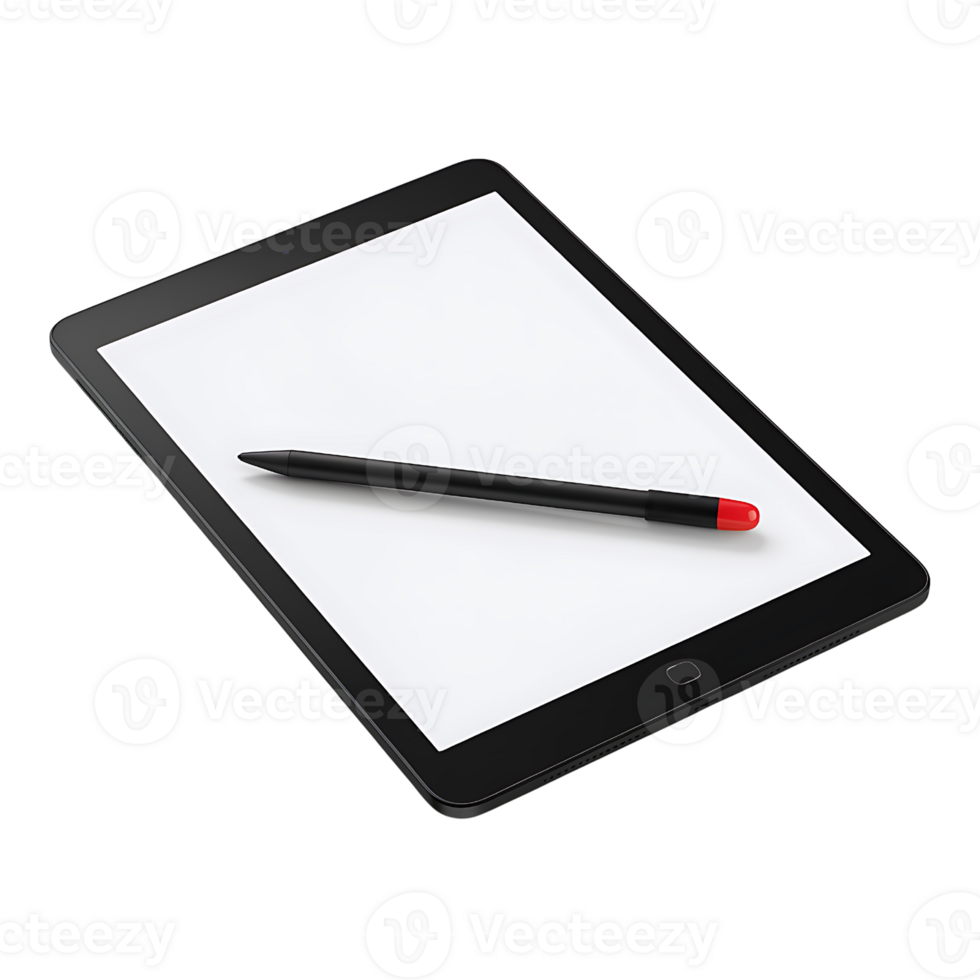 Stylus Pen and Tablet isolated on transparent background png