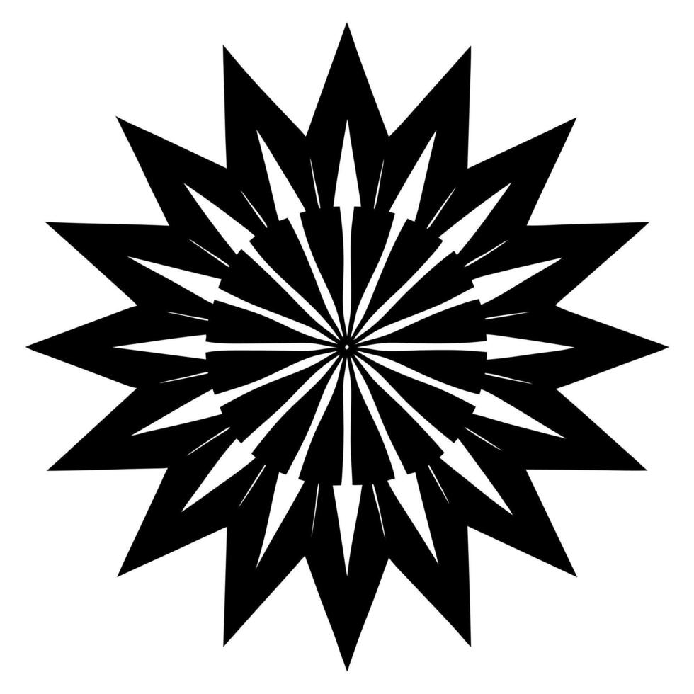 Starburst Inspired Floral Ornament Design Color and Intricate Patterns vector