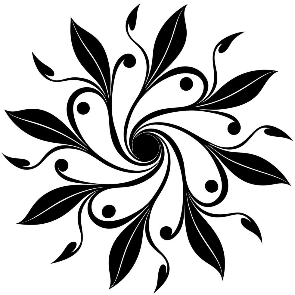 Floral Ornament Cluster Design Modern Decorative Art vector