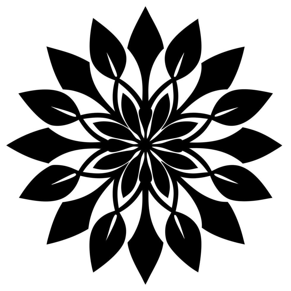 Beautiful Floral Silhouette Illustration vector