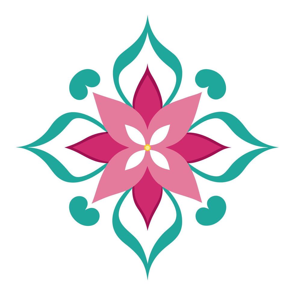 Asymmetrical Floral Ornament Cluster Design for Modern Decorative Art vector