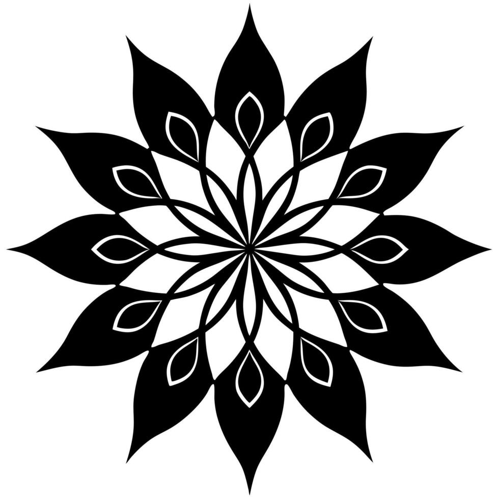 Floral Silhouette Art Decorative and Artistic Use vector