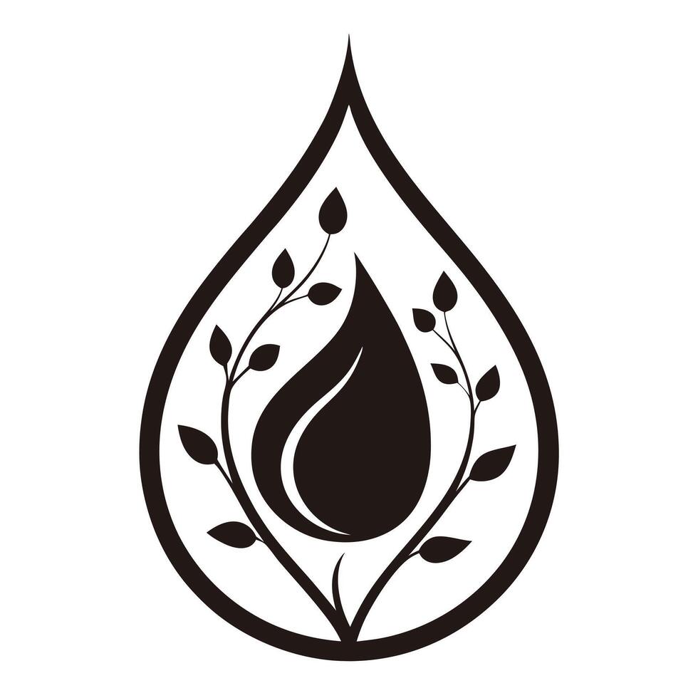 Teardrop Shaped Floral Ornament Design with Elegant and Intricate Detailing vector