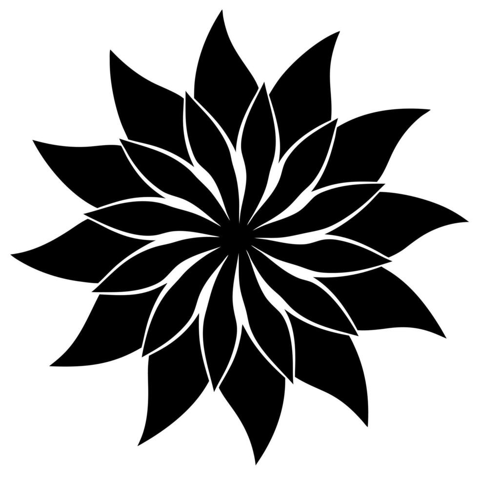 Creative Floral Silhouette Art Decorative Artistic Use vector