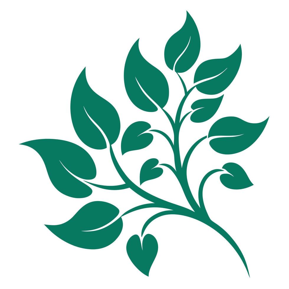 Detailed Floral Ornament Design Beautiful Leaf Clusters Elegant Pattern vector