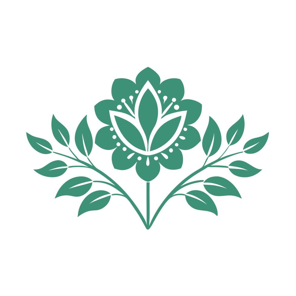 Detailed Floral Ornament Design with Beautiful Cluster in Elegant Pattern vector