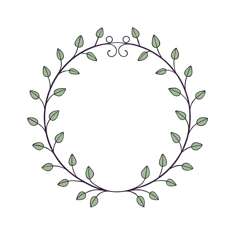 Delicate Floral Ornament with Circular Design Featuring Elegant Flower Patterns vector