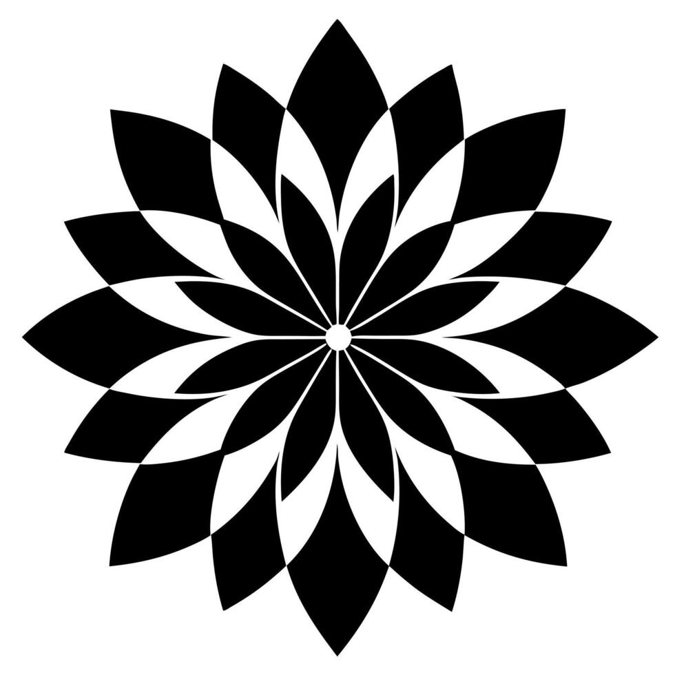 Elegant Mandala Silhouette with Floral Patterns for Artistic Themed Designs vector