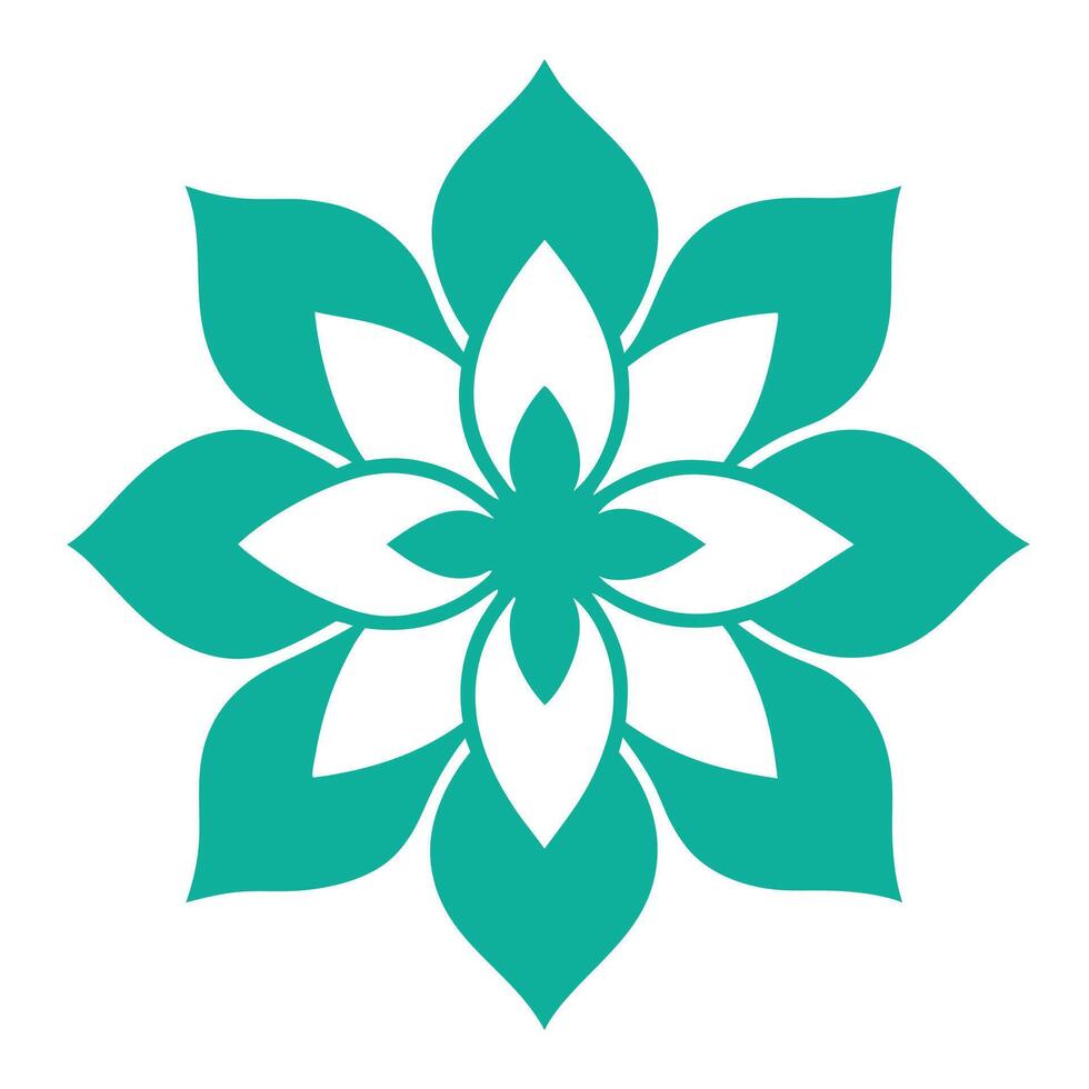 Beautiful Mandala Design Symmetrical Floral Element for Art and Decor vector
