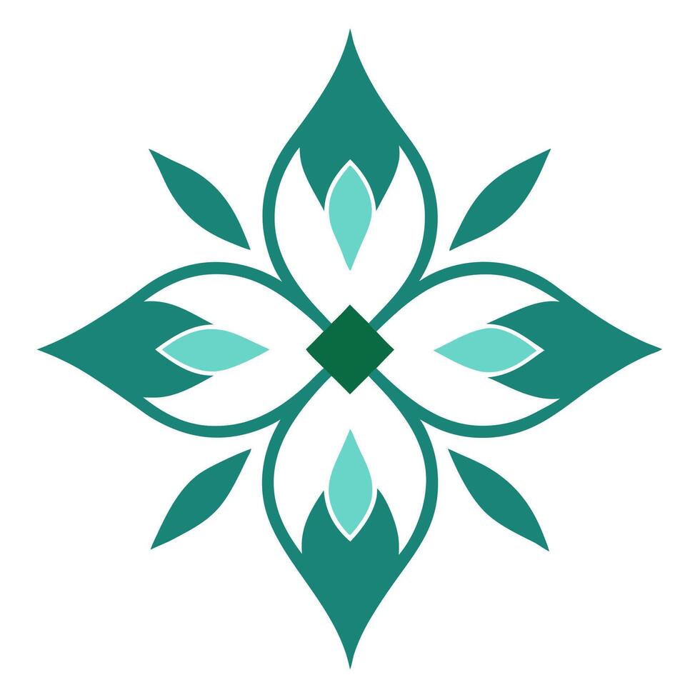 Beautiful Mandala Design Featuring Symmetrical Floral Element vector