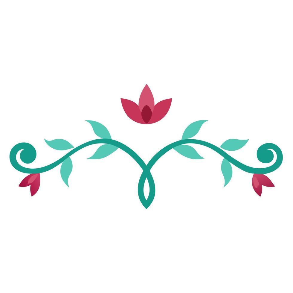 Floral Underline Decorative Elements for Headings Elegant Design vector