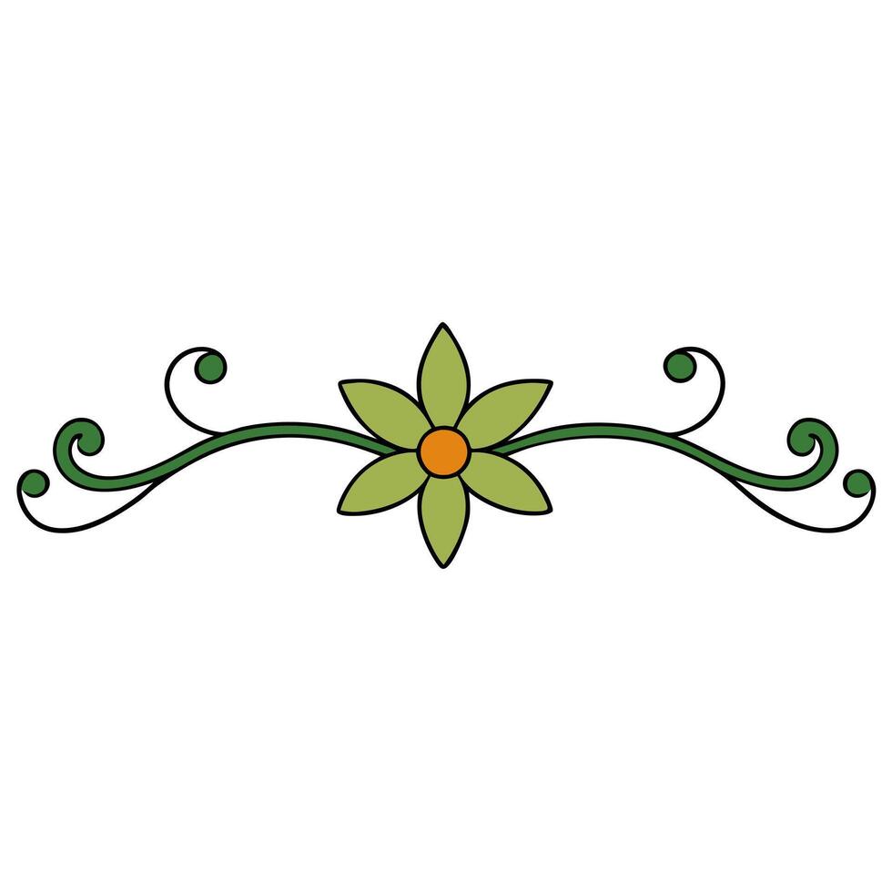 Floral Underline Decorative Elements for Headings and Endings in Design vector