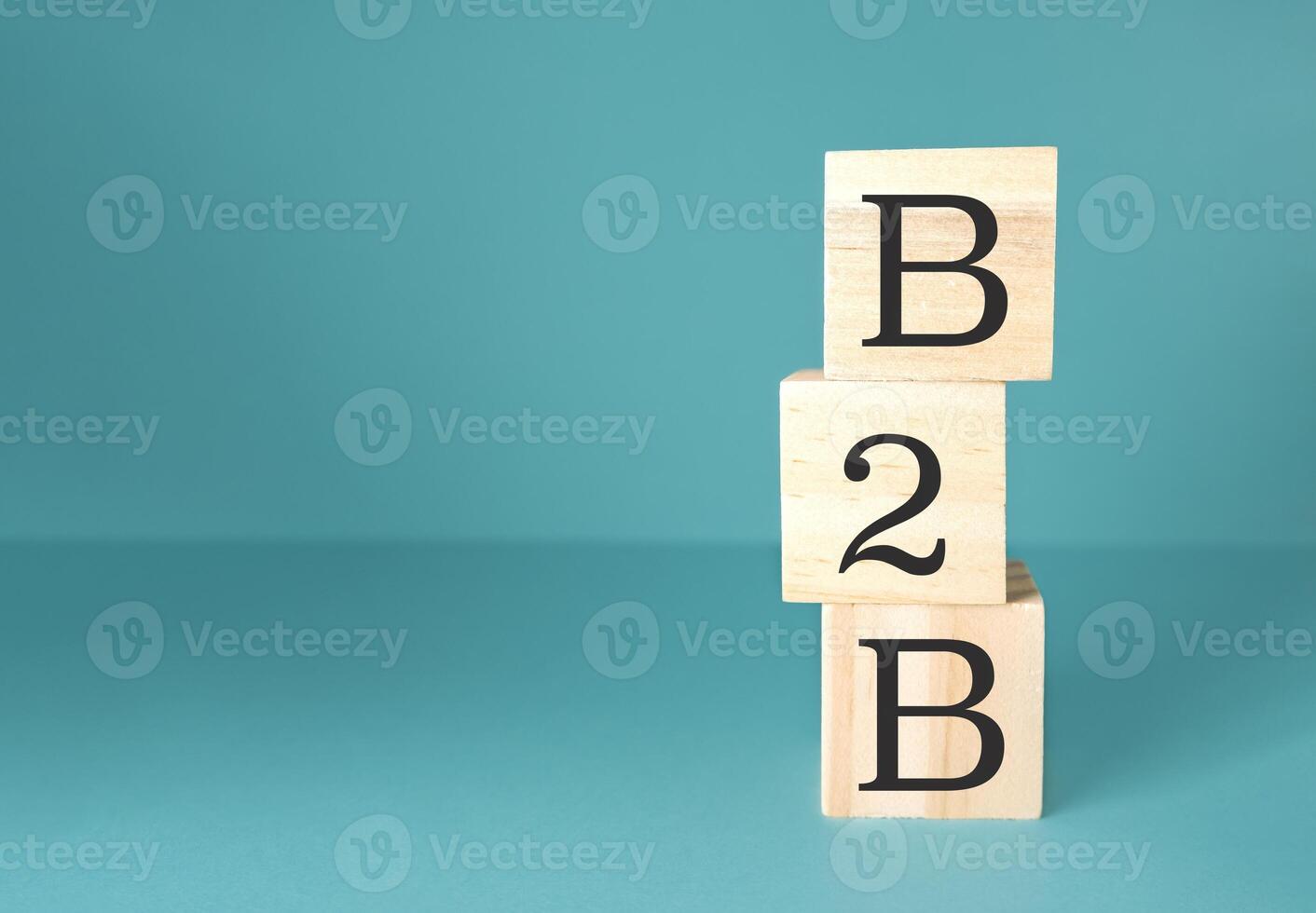 B2B Concept with Wooden Blocks photo