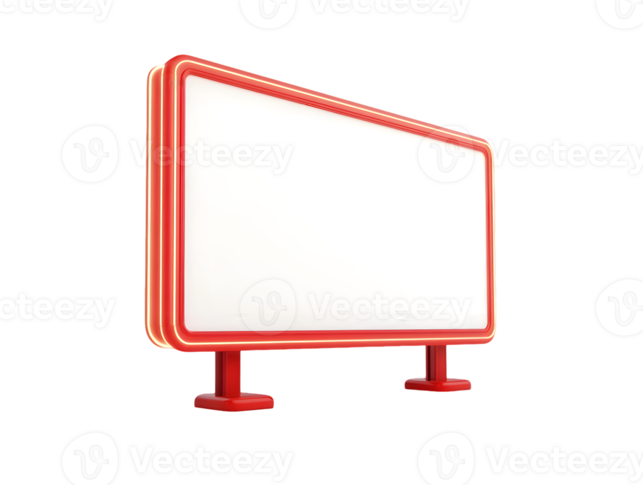 Blank Red Billboard Mockup png