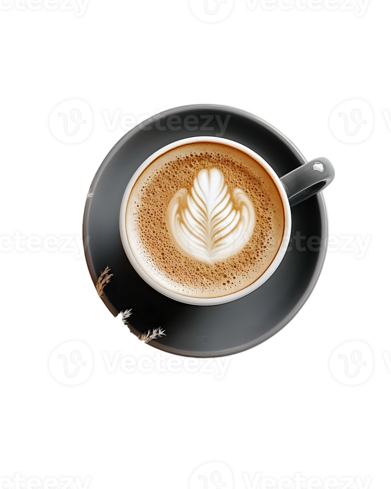Overhead View of Latte Art png