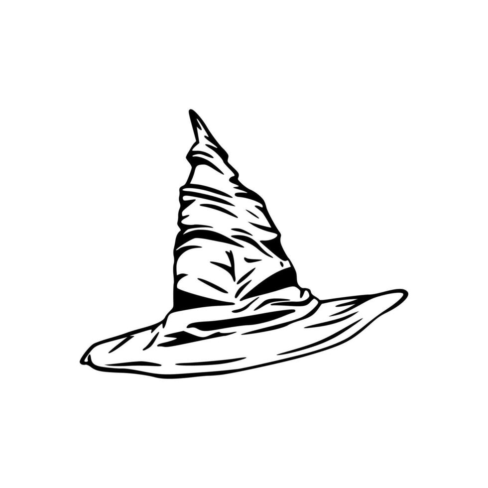 Harry potter hat coloring page vector