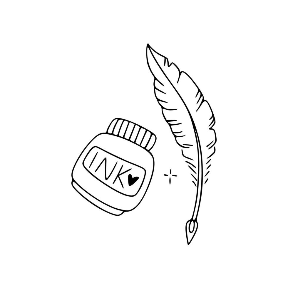 Ink and feather by jessica kleeman vector